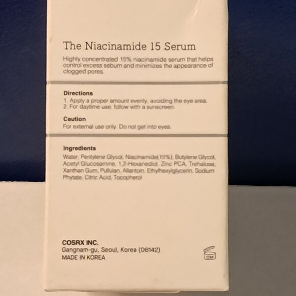 COSRX The Niacinamide 15%  Pore Minimizer Serum for Face Serum NIB - Picture 7 of 12